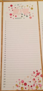 Simply Created Perpetual Calendar Kit August