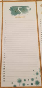Simply Created Perpetual Calendar Kit September