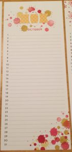 Simply Created Perpetual Calendar Kit October