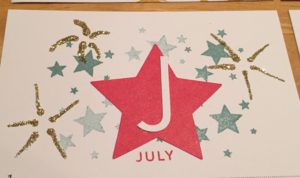 Simply Created Perpetual Calendar Kit July Close-up