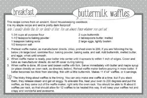 Buttermilk Waffles Recipe