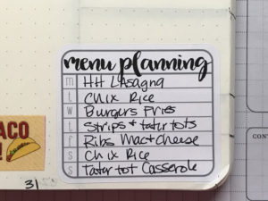Planner Assessment - Meal Planning