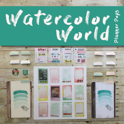 Watercolor World Planner Pops