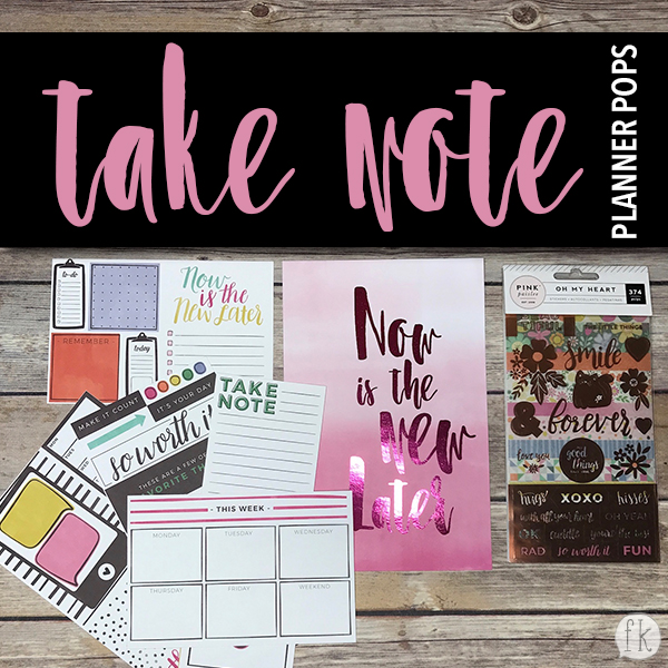 Take Note Planner Pops - Featured