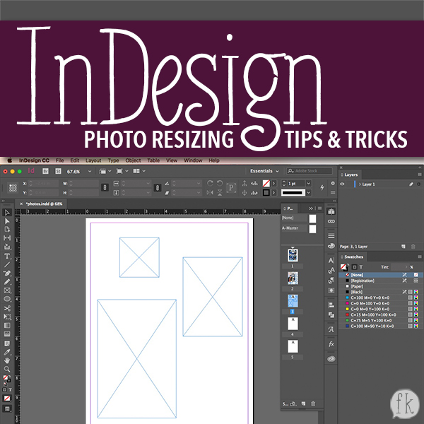 indesign resize image