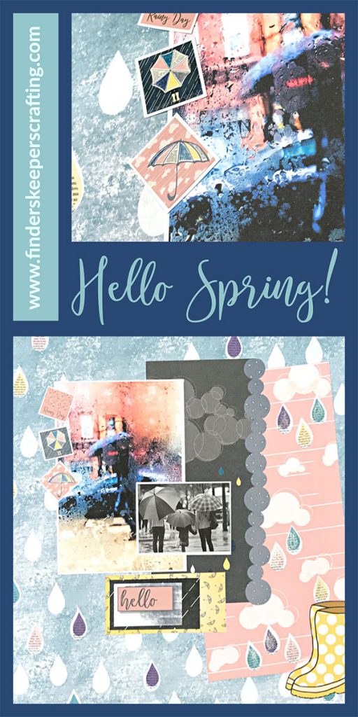 Hello Spring Puddle Jumper 12x12 Layout - Pin it!